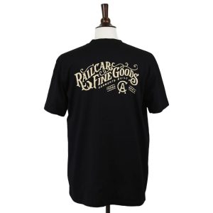 Men's Typography Logo Black Tee Shirt